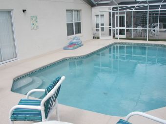Large fully screened 30’ x 15’ Pool with extended decking